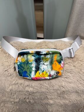 lululemon athletica White Strap Multicolor Abstract Crossbody Bag